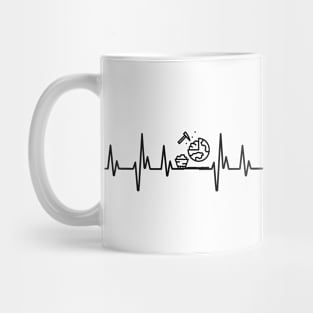 I love Geology, I love mining geologist and mine worker minimalist  heartbeat Mug